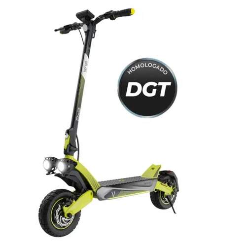 Patinete eléctrico Cecotec Bongo V55 Connected - 2x500 W, ruedas de 10", 55 km autonomía, gris, lima