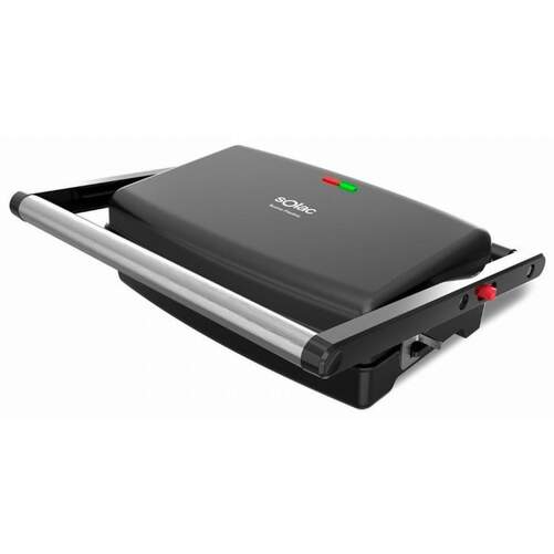 Grill Solac GR5301 Buona Piadina - 1500 W, 27,5x12 cm, 180º, Negro, Inox