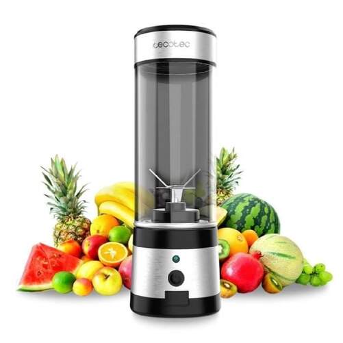 Batidora Vaso Cecotec Individual USB 4396 - 126W, Batidora portátil, Ideal para Smoothies, 400 ml