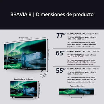 TV SONY 65%%%quot; K65XR8A UHD OLED HDR XR GOOGLETV