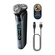 Afeitadora Philips X9001/10 I9000 - Wet&Dry, Autonomía 60 Min, USB, 3 Cabezas, Azul