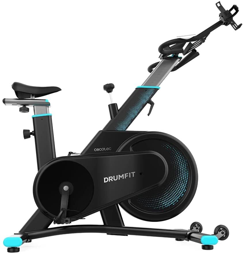 Bicicleta Estática Cecotec Drumfit Indoor 7000 Magno - Volante de inercia 18 Kg, Pantalla LCD