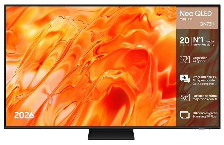 TV Samsung 55" Neo QLED MiniLED TQ55QN73H - 4K UltraHD, Smart TV Tizen, Altavoces 20W, NQ HDR