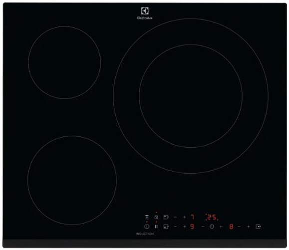 Placa Inducción Electrolux LIL60336 - 3 Zonas (1 De 32cm), Detección Recipientes, Boost, 4600W