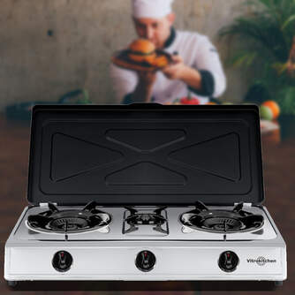 HORNILLO VITROKITCHEN 360IB INOX 3F GAS C/T