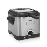 Freidora Princess 182612 - 1,5 litros, 1000 W, hasta 190&ordm;C, Negro e Inox