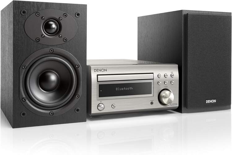 Cadena de M&uacute;sica Denon D-M41 Silver - 2x30W 2ch, HiFi, CD-RW y Bluetooth, Mando, Radio AM/FM