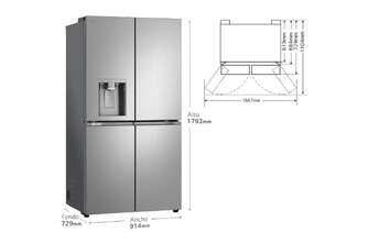 FRI. LG GMF961PY3E 180x91 4P 645L DISP INOX