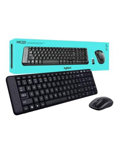 Teclado + Ratón Logitech MK220 - Inalámbricos