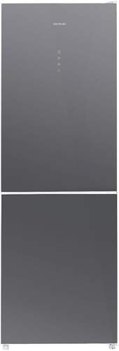 Frigorífico Combi Cecotec 02726 - 186 x 60 cm, Clase E,  322 litros, No Frost, Cristal gris