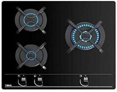 Placa Gas Teka GBC 63010 - 60cm, 3 Fuegos, Cristal Templado, Gas Butano, Termopar
