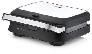Grill Flama 4981FL - 1000 W, 26,8 x 14,5 cm, 3 placas para hacer gofres y panqueques, antiadherente