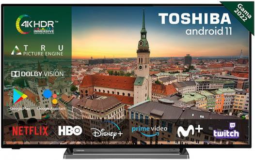 TV Toshiba 55" 55UA3D63DG - UHD 4K, AndroidTV, MicroDimming, HDR, Onkyo Sound 20W, Chromecast