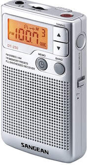 RADIO BOLSILLO SANGEAN DT-250 PLATA FM/AM