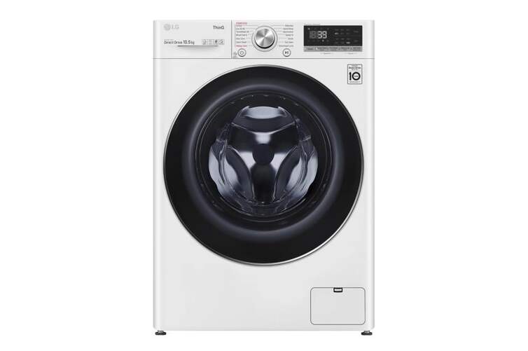 Lavadora LG F4WV7010S2W - Clase A, 10,5kg, 1400r, TurboWash, Vapor, Inverter AI DD, ThinQ WiFi