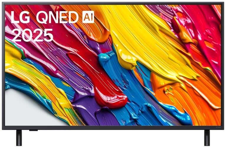 TV LG 43" 43QNED82A6B - 4K Ultra HD, QNED, Alfa7, Web OS 25, 20 W RMS, 60 Hz, HDR10