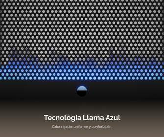 ESTUFA GAS ARTICA AEA3800N LLAMA AZUL 3800W NEGRO