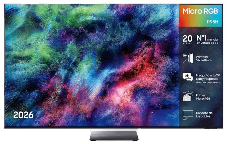 TV Samsung 85" MicroRGB TMR85R95H - 4K Ultra HD, 165 Hz , Dolby Atmos 70W, HDR10+ Adaptive