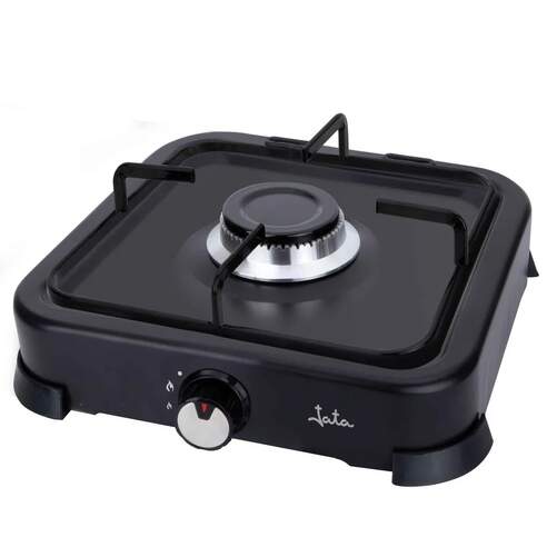 Hornillo Jata JECG2721 - 1 Fuego, Con Tapa, Gas, Negro