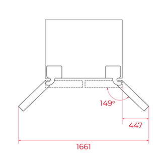 FRI. TEKA RLF74917GBK 178x91x67 NF CRIST NEGRO DSP