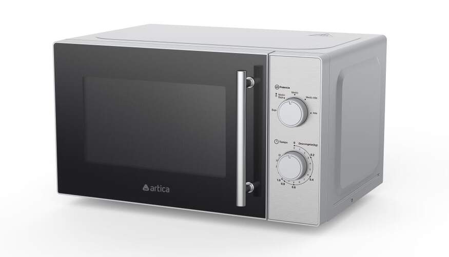 Microondas Artica AMW202X - 700 W, 20 Litros, 5 Potencias, Inox