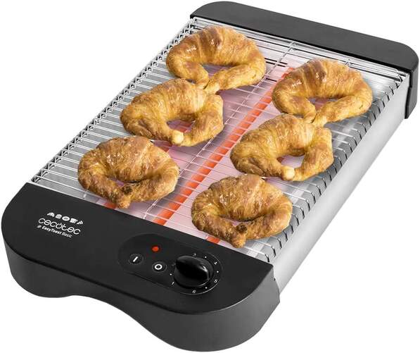 Tostadora Plano Turbo EasyToast Basic - 900W, 6 Intensidades, Recogemigas