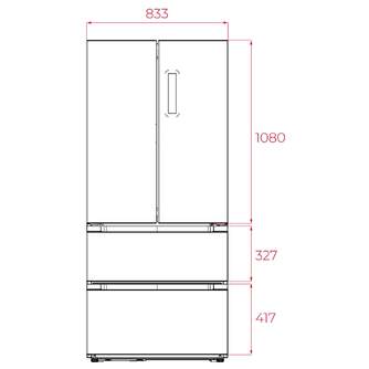 FRI. TEKA RFD77825 190x83x66 FD NF NEGRO DSP