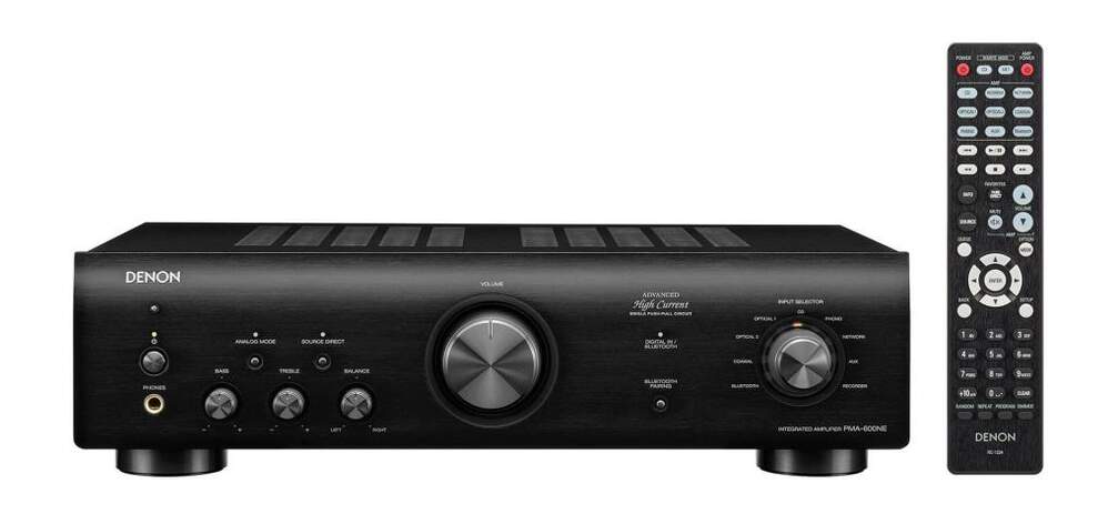 Amplificador Denon PMA-600NE Negro - 2ch, Convertidor D/A de 192 kHz/24 bits, Bluetooth