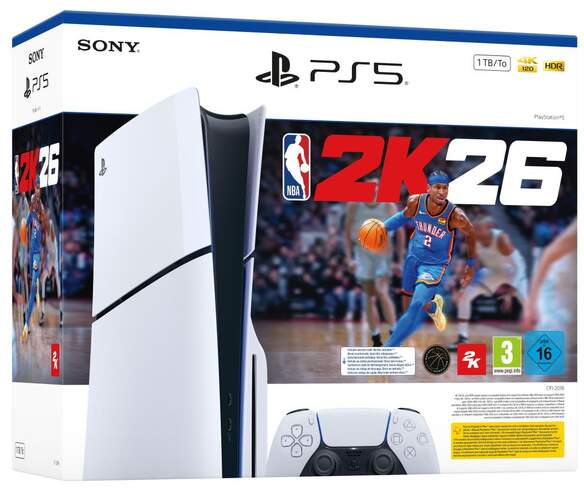 Consola Sony PlayStation5 Chasis D + Videojuego NBA 2K26 - 1 TB, 8K Ultra HD