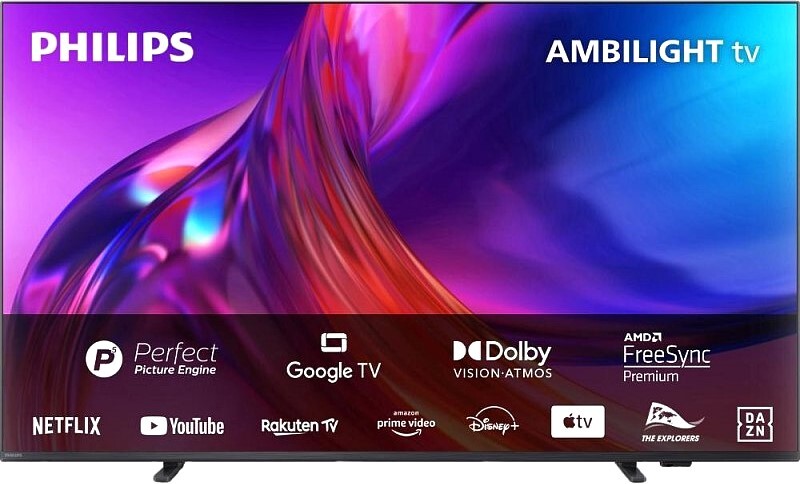 TV 50" Philips 50PUS8558/12 - 4K, Ambilight, Google TV, P5 Engine, DTS:X, Dolby Vision/Atmos 20W