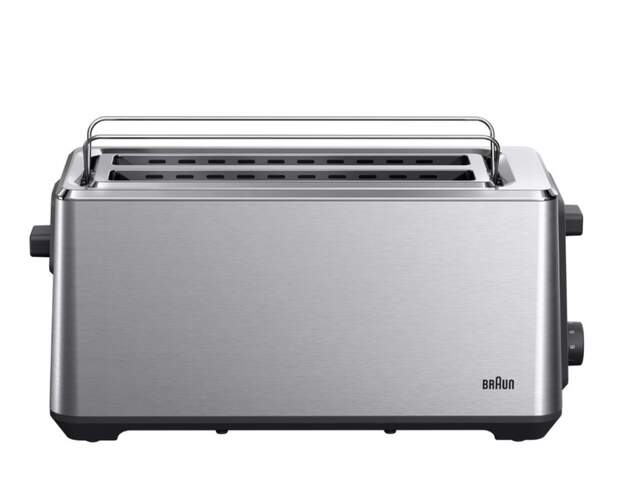 Tostador Braun HT5220BK - 1470 W, 7 Niveles, 2 Ranuras Largas, Inox
