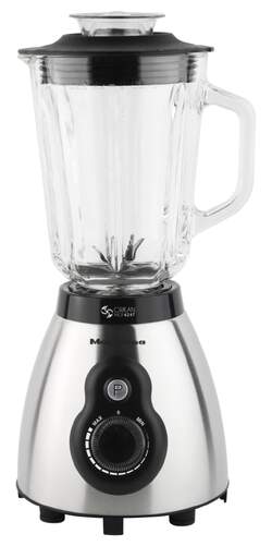 Batidora Vaso Megafesa MGF4247 . 1000 W, 1.5 L, Cristal, Inox, Negro