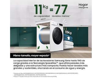 LVD. SAMSUNG WW11DB7B94GBU3 11KG 1400RPM NEGRO