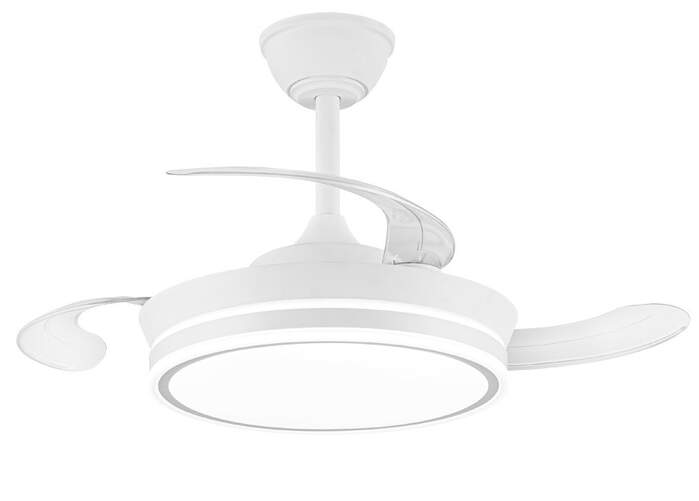 Ventilador de techo CristalRecord Eco mini - 20W, 90cm, 3 aspas,retr&aacute;ctiles,7 velocidades,mando