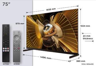 TV TCL 75%%%quot; 75X11L UHD SQDMINILED GOOGLETV 144H B%%%amp;O