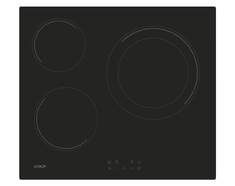 Placa Vitrocerámica Candy CH63DCC DC - 3 Zonas, 30 cm, 2700 W, Función Aumento