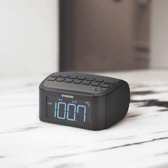 RADIO RELOJ SANGEAN RCR-24 AM/FM NEGRO
