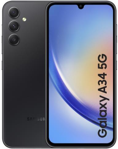 Samsung Galaxy A34 5G 8/256GB Negro - 6.6" FHD+ 120Hz, Mediatek 1080, 48+8+5/13Mpx, 5000mAh 25W