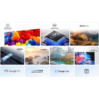 TV TCL 43%%%quot; 43P6K UHD GOOGLETV HDR10 DOLBY AUDIO