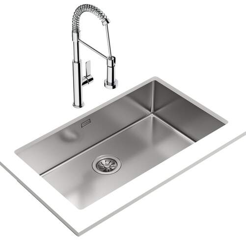 Fregadero TEKA Pureline RS157140 - 71 cm, SilentSmart, Bajo encimera, Inox
