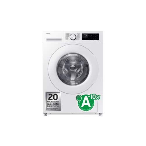 Lavadora Samsung WW11DG5B25TEEC - 11 kg, 1400 rpm, Clase A-10%, 11 programas, Blanco, 72 dB