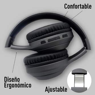 AURICULARES ELBE ABTA10G DIADEMA MICROF ANC GRIS