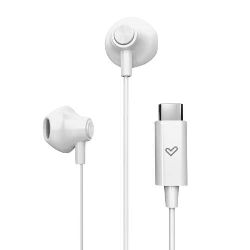 Auriculares Energy Sistem Easypods, Auriculares con Cable USB- C, Micr&oacute;fono,Voice Assistant, Blanco
