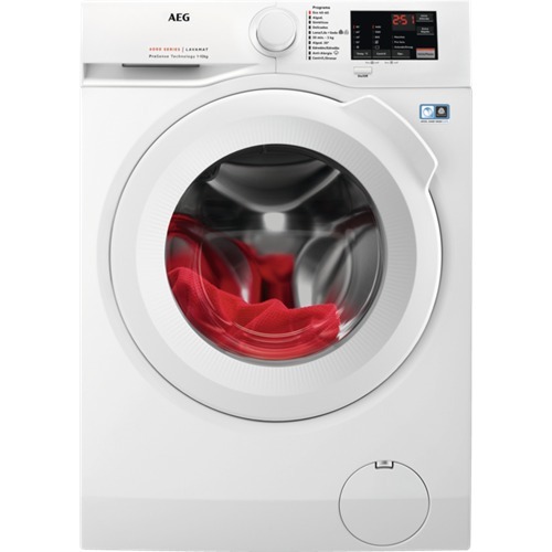Lavadora AEG L6FBI147P Prosense - 10kg, Clase A, 1400rpm, Inverter, Modo Vapor Antialergias, Blanca
