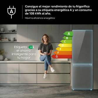 FRICOM. SAMSUNG RB38C7B6A22 203x60 CRISTAL NEGRO