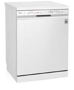 Lavavajillas LG DF365FWS - Clase B, 3ª Bandeja, lavado a vapor, 14 servicios, blanco