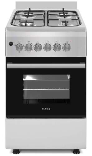 Cocina Flama 8254FL - 4 Zonas, 50x60 cm, Gas Butano, Horno El&eacute;ctrico, Inox