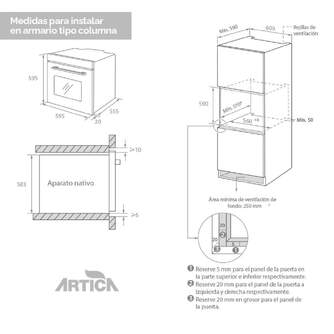 HORNO ARTICA AHB7008X MF 70L GT DISPLAY ME