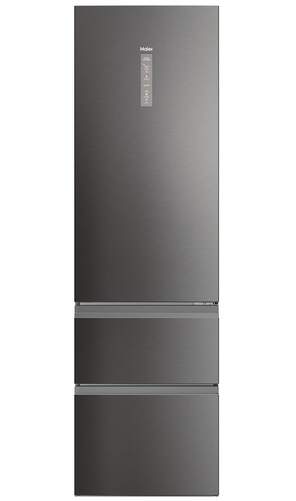 Frigorífico Combi Haier HTW7620CNMP - 205x60 cm, Clase C, 414 L, No Frost, Inox