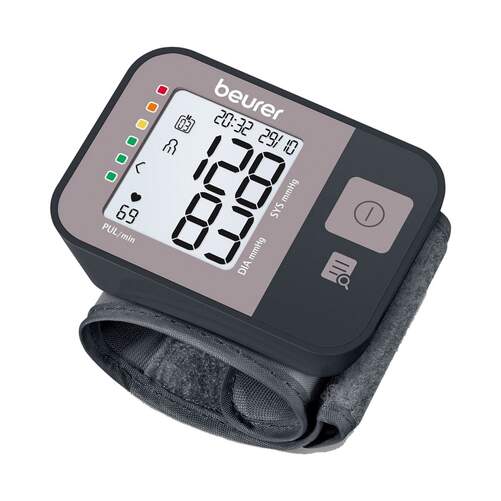 Tensi&oacute;metro de Mu&ntilde;eca Beurer BC1R Vital - Detecta arritmias, Pantalla LCD, Gris